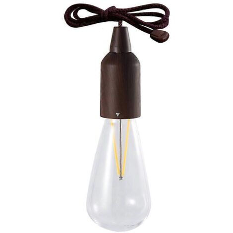 Lanterne suspendue portable à LED avec ampoule à tirette, fonctionnant sur piles, pour la décoration intérieure et extérieure, en camping ou autre. (1/5)