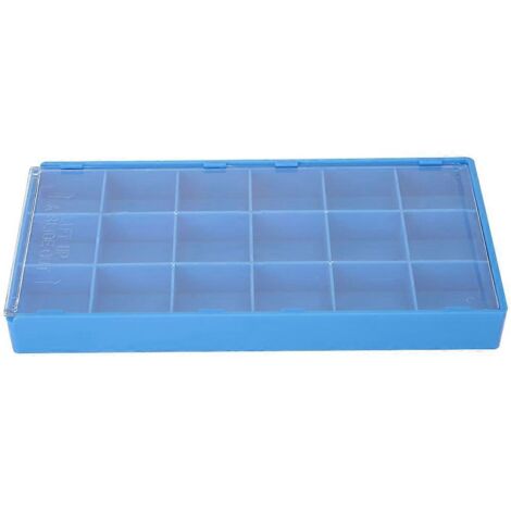 Boîte de rangement en plastique pour pièces de montres, organisateur, plateau de rangement pour outils de réparation d'horloger (18 compartiments) (1/5)