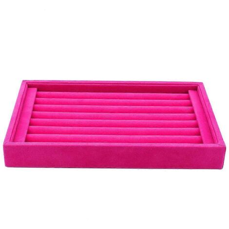 Boîte de rangement/présentoir à bijoux, plateau et organisateur pour bagues, pinces à cravates et boucles d'oreilles. (1/5)
