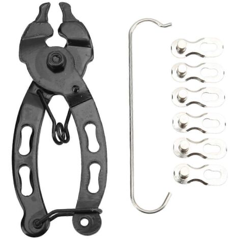 Pince à chaîne de vélo 5 en 1, outil de réparation de maillons rapides, accessoires, 9 vitesses, argent (1/5)