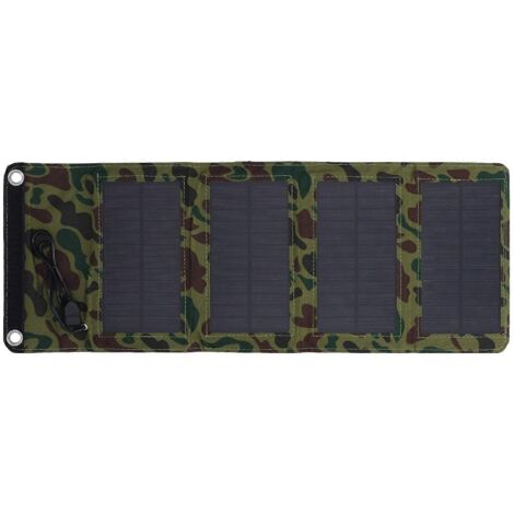Chargeur solaire 20247W camouflage haute efficacité USB 5,5V 1290MA pour téléphone portable et ordinateur, idéal pour les voyages en extérieur. (1/5)