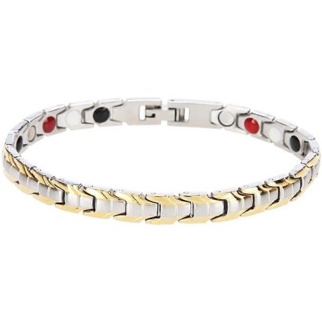 Bracelet de magnétothérapie ajustable en acier titane pour homme (1/5)