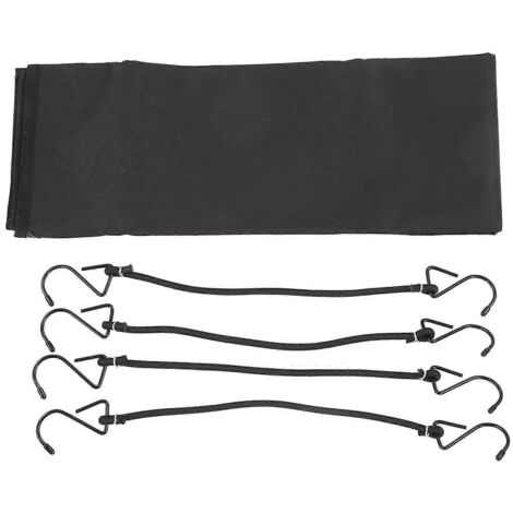 Housse de protection noire pour climatiseur extérieur 2024, imperméable, anti-poussière et résistante à l'usure, avec 4 crochets métalliques réglables. (1/5)