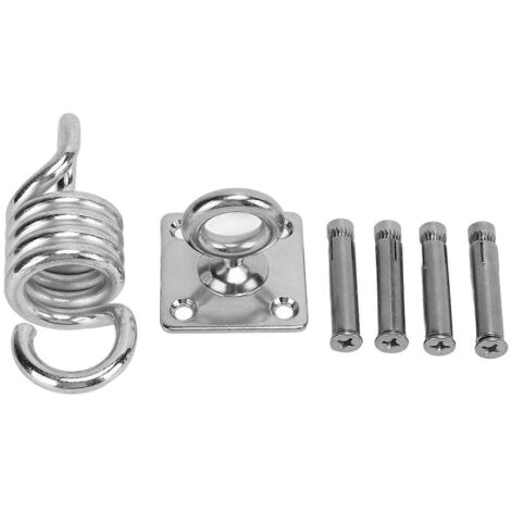 Kit de suspension pour hamac/fauteuil suspendu, capacité de charge de 250 kg, en acier inoxydable, avec fixation au plafond pour balançoire/sac de sable de yoga. (1/5)
