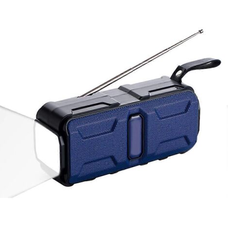 Radio solaire portable d'urgence avec radio AM/FM, lampe torche LED et alarme SOS pour la randonnée, le camping et les situations d'urgence en extérieur. (1/5)