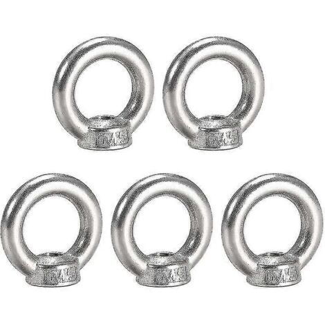 Lot de 5 écrous à œil ronds M5 en acier inoxydable 2024 (1/5)