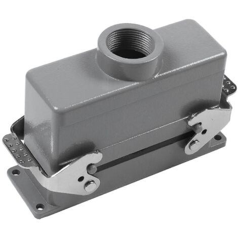 Connecteurs rectangulaires robustes H24B-He-024-1, alimentation 24 broches, ligne 16 A 500 V, pattes à vis, gris aéronautique (1/5)