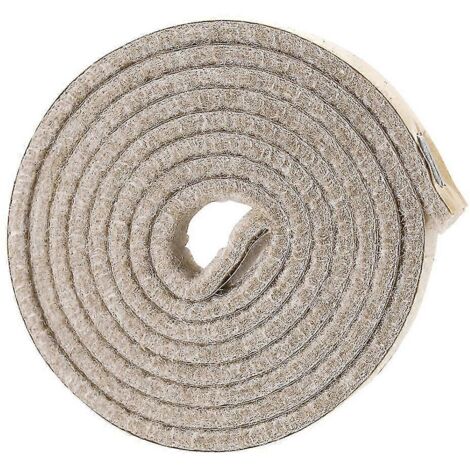 Rouleau de bande de feutre autocollante haute résistance pour surfaces dures (1,27 cm x 152,4 cm), blanc crème (1/4)