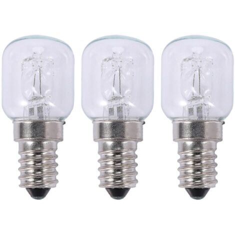 Ampoule halogène haute température 500 degrés 25 W (3 x E14) pour four à bulles, culot E14, 250 V, ampoule quartz 25 W (1/4)