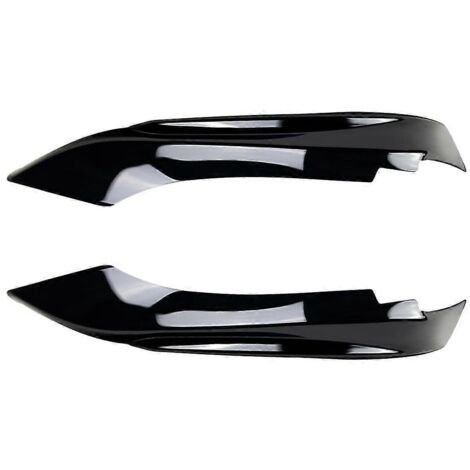 Pour BMW Série 4 F32 F33 F36 (2014-2020) : Lèvre de pare-chocs avant, diffuseur, aileron, protection, noir brillant (1/5)