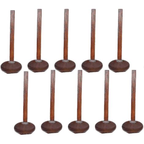 Ensemble de 10 cuillères à soupe en bois artisanales japonaises pour ramen (8,5 pouces), comprenant des cuillères pour fondue en bois. (1/5)
