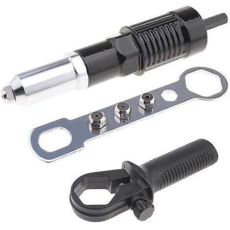 Adaptateur de conversion pour rivets électriques, connecteur et riveteuse à joint riveté, insert de fixation avec revêtement antidérapant noir. (1/5)