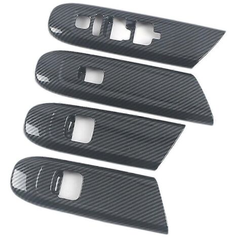 Pour Mercedes-Benz Classe C W206 C260 (2022) : Cache-interrupteur de lève-vitre en fibre de carbone ABS, motif fibre de carbone. (1/5)