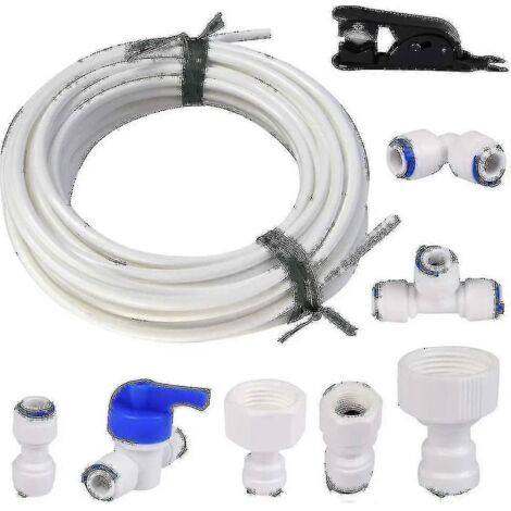 Tuyau d'alimentation en eau universel de 15 mètres (2024), kit de raccord pour tuyau de réfrigérateur 1/4 pouce, tube filtrant, pièces et accessoires pour réfrigérateurs européens / A (1/4)