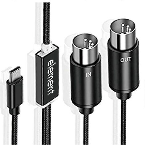 Câble MIDI vers USB-C avec voyant lumineux pour ordinateur (1/4)