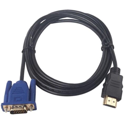 Câble adaptateur HDMI vers VGA 15 broches mâle 1080p de 1,8/3/5/10 m pour téléviseur HD/écran LCD HD (10 m) (1/3)