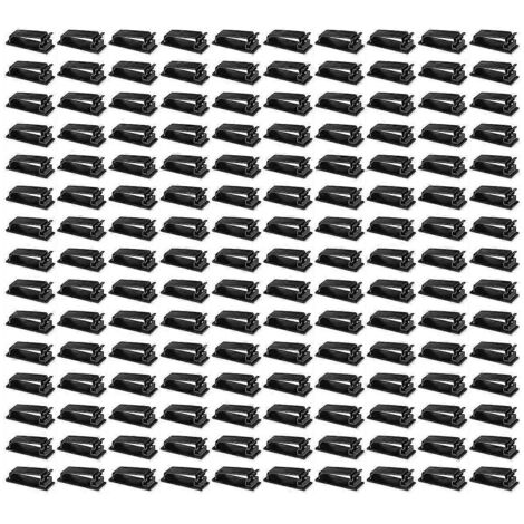 150 clips de gestion de câbles, supports de câbles, organisateurs de câbles pour châssis, noir (1/5)