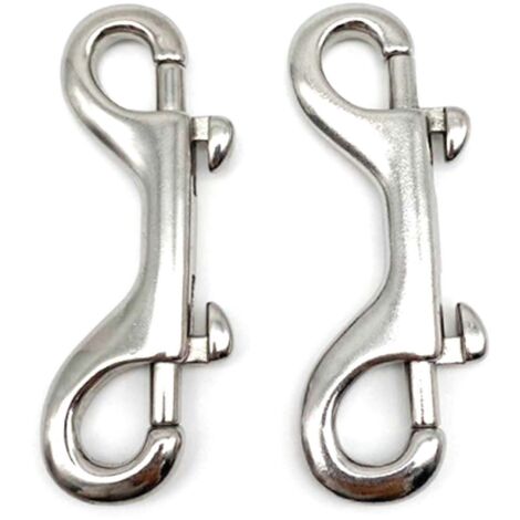 Mousqueton à double extrémité en acier inoxydable 2024 pour plongée, 90 mm, quincaillerie nautique, boulon à double extrémité, 316 mm (1/5)
