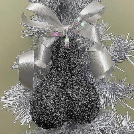 Boules de Noël à suspendre, décorations créatives pour sapin de Noël, noires (1/5)