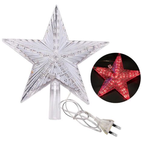 Étoile de Noël lumineuse à cinq branches avec LED, étanche IP65, économe en énergie, QingHaiRed (1/5)