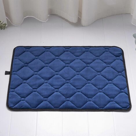 Coussin chauffant auto-chauffant pour chat, tapis chauffant pour chat, coussin thermique lavable pour cage de chien, pour animaux d'intérieur et d'extérieur - XL - 70 x 100 cm - bleu
