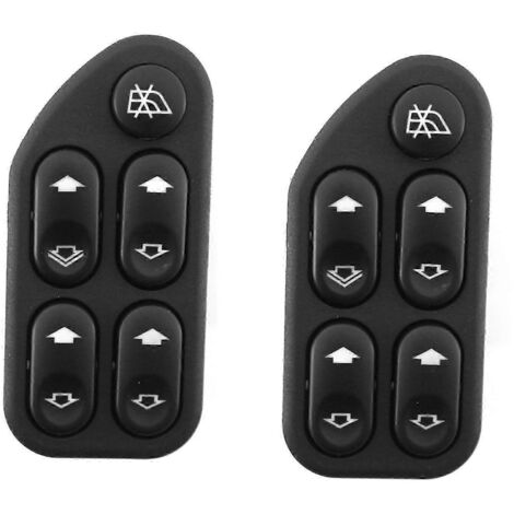 Lot de 2 interrupteurs de commande de lève-vitre électriques neufs pour Ford 2004-2008 7S6514529AA Noir (1/5)