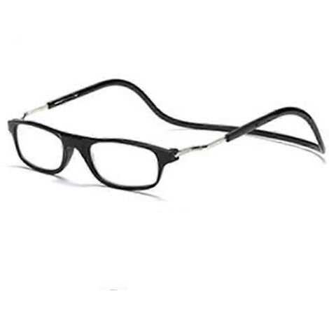 Lunettes de lecture magnétiques pliables pour hommes et femmes, à fermeture avant et à porter autour du cou - NOIR - 200 (1/5)