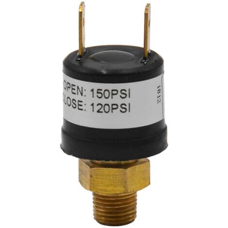 Pressostat 12 V 120-150 PSI pour compresseur de klaxon de train (noir) (1/5)