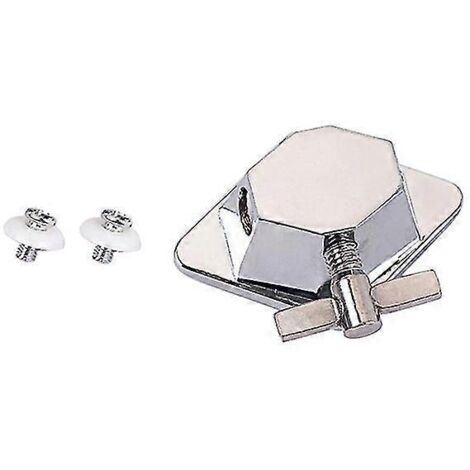 Support de pied chromé pour batterie, accessoire de remplacement argenté (1/5)