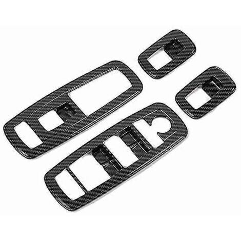 Cache de bouton intérieur de commande de lève-vitre pour RAM 2010-2017/Charger Durango 2011-2021, ABS, motif fibre de carbone (1/5)