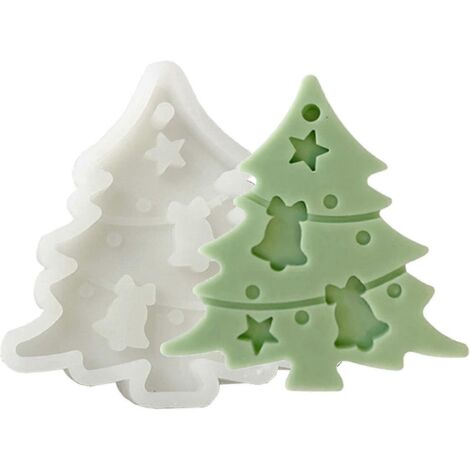 moules en résine de Noël, Joyeux Noël Père Noël Clochette Moule en silicone (1/4)