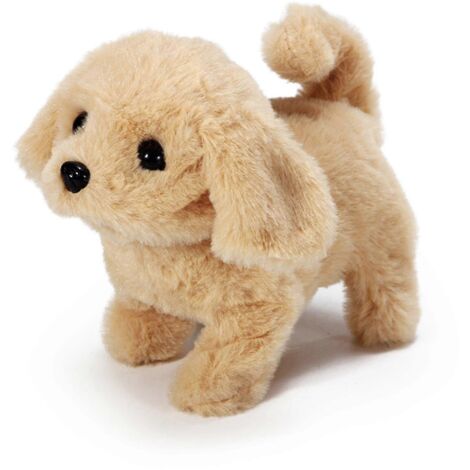 Jouet électrique réaliste pour animal de compagnie, peluche chien, robot animal mobile et sonore, Golden Retriever (1/5)