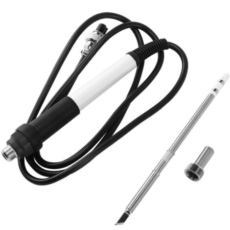 Ensemble de poignée à souder pour station de soudage T12 et panne de fer à souder T12-K (poignée à souder et fer à souder noir et argent). (1/5)