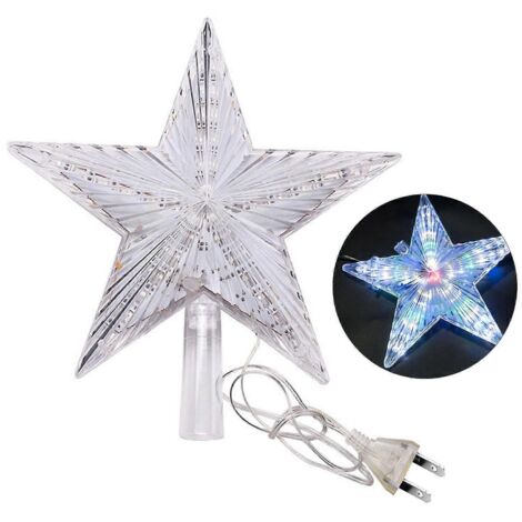 Étoile de Noël lumineuse à cinq branches avec LED, étanche IP65, économe en énergie, décoration de Noël QingHai Multicolore (1/5)