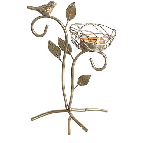 Décorations de Noël en fer forgé, bougeoirs de style occidental, objets de décoration de table et petits ornements (modèle 3015-3 P) (dimensions du produit : 21 x 13 x 13 cm) (1/5)