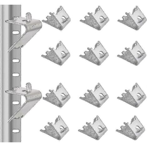 Lot de 12 clips de fixation pour étagère de congélateur/congélateur, en acier inoxydable, épaisseur 1,5 mm, couleur argent - ZHENV (1/5)