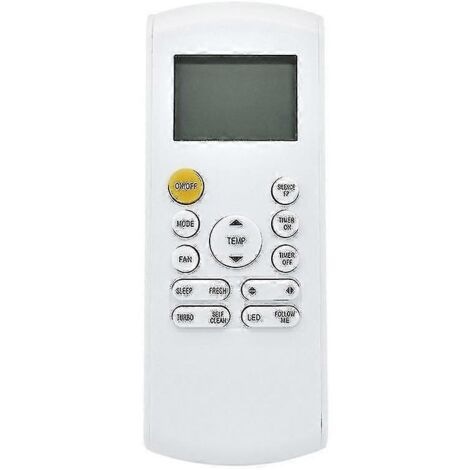 Télécommande universelle pour climatiseur RG57A4/BGEF compatible avec les modèles RG57B/BGE, RG57A/BGE, RG57A6/BGEF, RG57A7/BGEF et RG57A2 (blanche). (1/5)