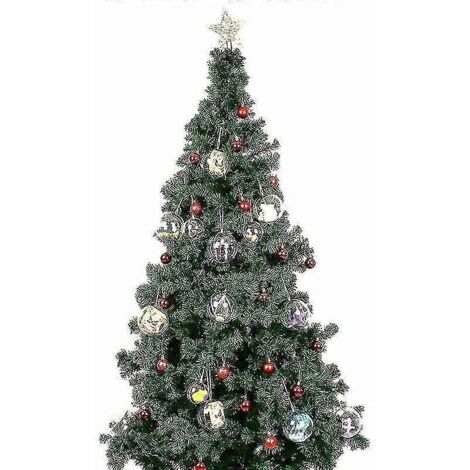 Lot de 10 boules de Noël transparentes en plastique, boîte ouverte, décorations de Noël, cadeaux de mariage, décorations de fête @bugu4cm (1/5)