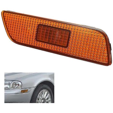 Feux de position latéraux avant, clignotants et feux d'angle pour Audi S80 (2002-2006) - Références : 30744360 et 30744361 - Jaune (1/2)