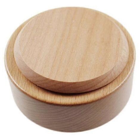 Boîte à musique en bois avec base ronde rotative - Bricolage artistique pour décorations de Noël