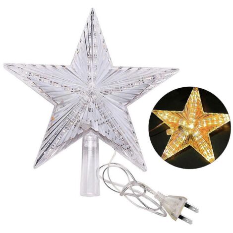 Étoile de Noël lumineuse à cinq branches avec LED, étanche IP65, économe en énergie, QingHaiYellow (1/5)