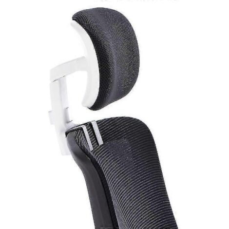 Appui-tête universel pour chaise de bureau, coussin de soutien de la tête rembourré, hauteur et angle réglables, noir et blanc (1/5)