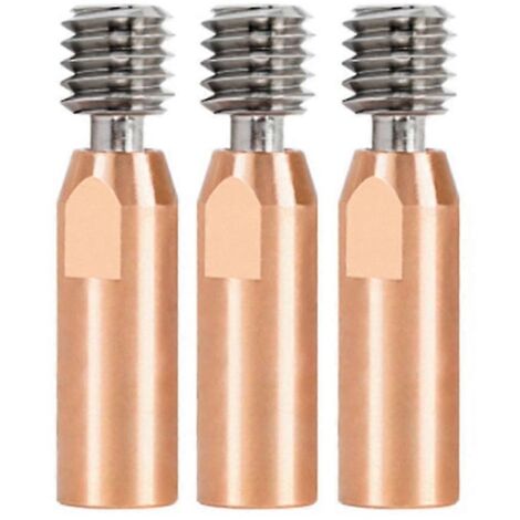 Lot de 3 buses CR10 bimétalliques entièrement métalliques pour tête d'impression Pro 3 V2 5-10S (couleur cuivre) (1/5)