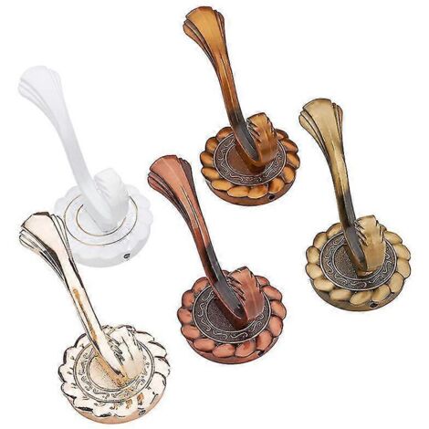 Lot de 5 crochets et supports muraux chromés dorés, porte-serviettes et accessoires de salle de bain en métal, couleurs aléatoires (1/5)