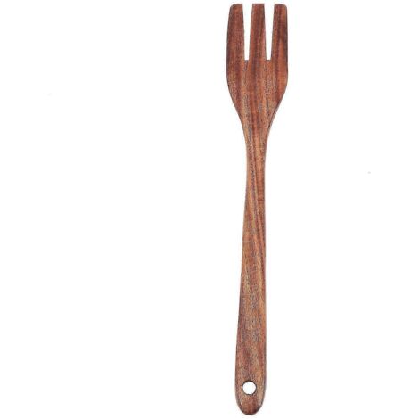 Fourchette de cuisine en bois Epicurious - Fourchette à steak en bois - 26 x 4 cm - Couleur bois (1/3)