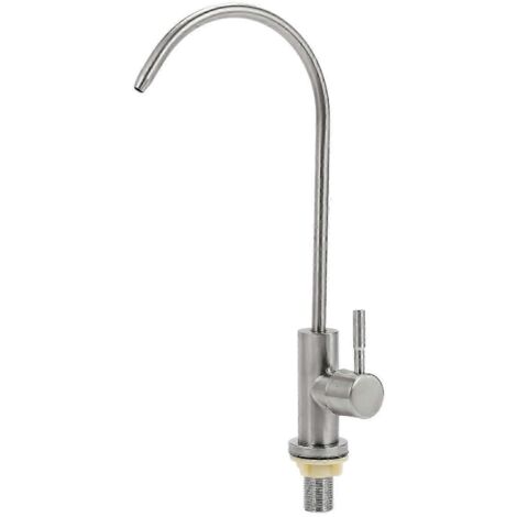 Robinet de cuisine avec filtre à eau potable intégré, en acier inoxydable 304, système de purification par osmose inverse, couleur argent. (1/5)