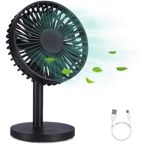 Mini ventilateur USB silencieux à 3 vitesses avec col flexible pour le bureau et la maison. (1/4)