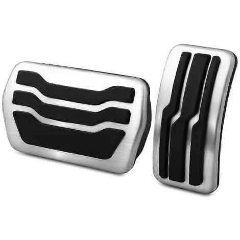 Pédales de voiture en acier inoxydable de qualité supérieure pour Volvo V50 2004-2012 (accélérateur et frein) - Couvre-pédales sans perçage - 2 pièces (1/5)