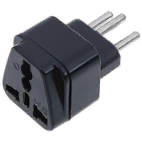 Adaptateur secteur universel US/EU vers Suisse (prise suisse) - 1 pièce - Noir (1/5)