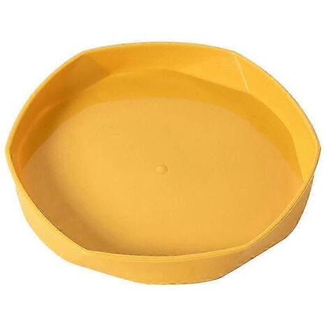 Soucoupe robuste et durable pour pots de fleurs, en plastique épais multicolore, pour jardin - Jaune (1/5)